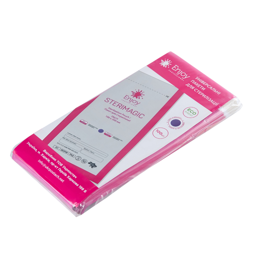 Пакет для стерилізації комбінований ПКСП 100Х200 мм (100 шт/пак)"Enjoy-professional" - "SteriMagiс"